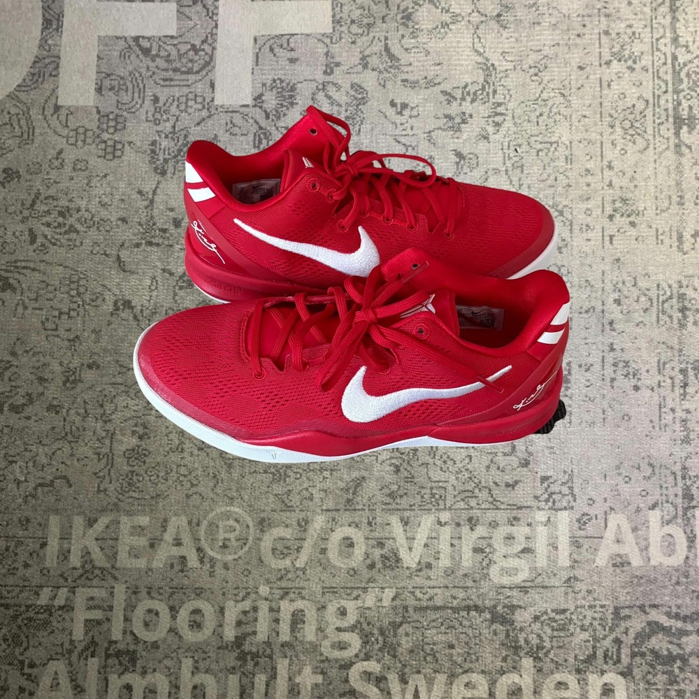 Nike Kobe 8 Protro University Red Basketball Shoes Youth 5Y FN0266-601 Red White